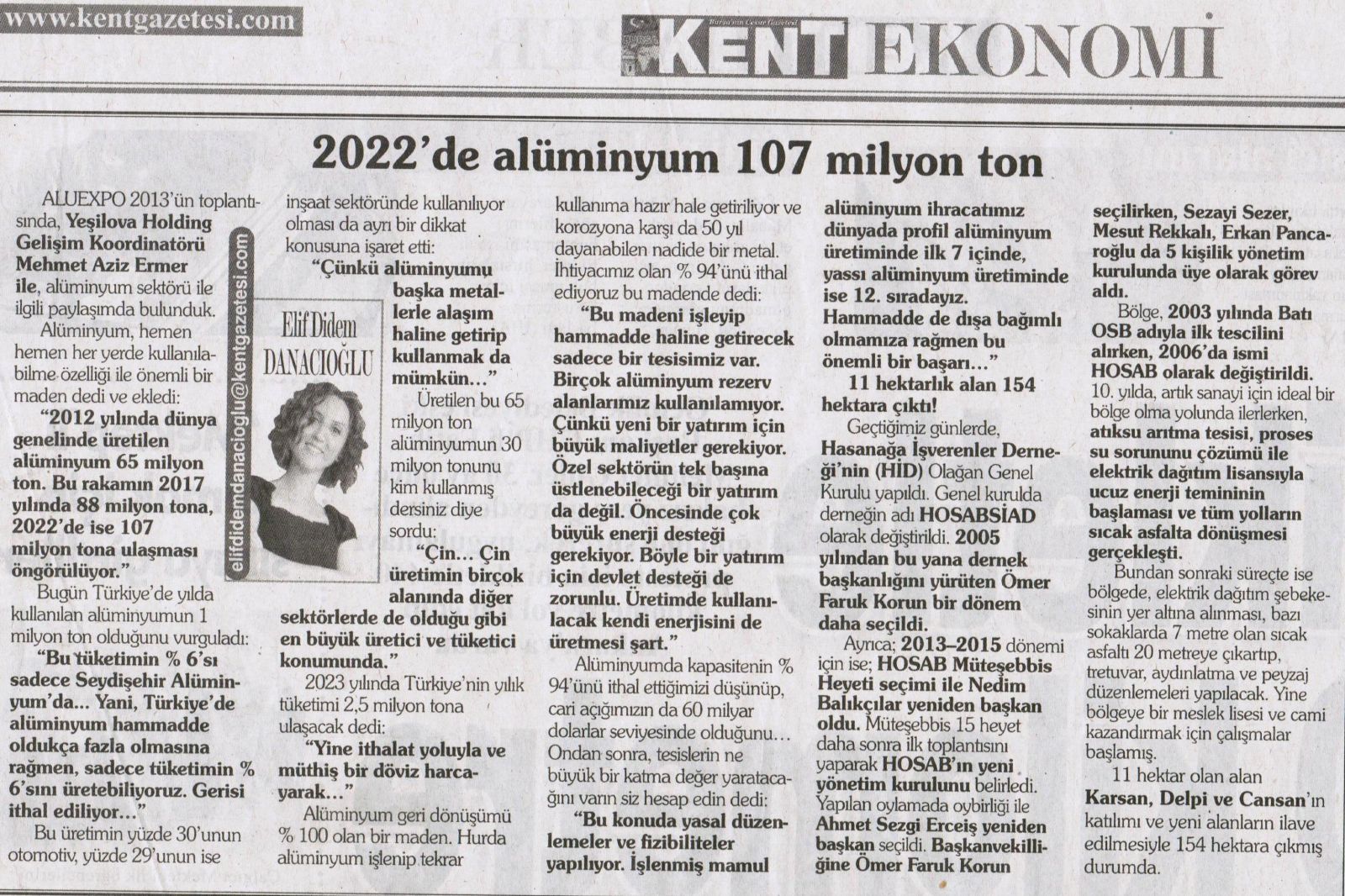 2022` de ALÜMİNYUM 107 MİLYON TON