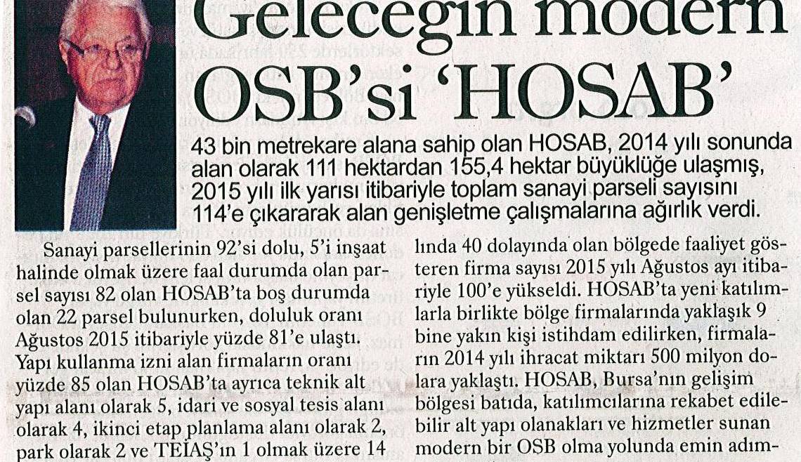 Geleceğin Modern OSB` si HOSAB