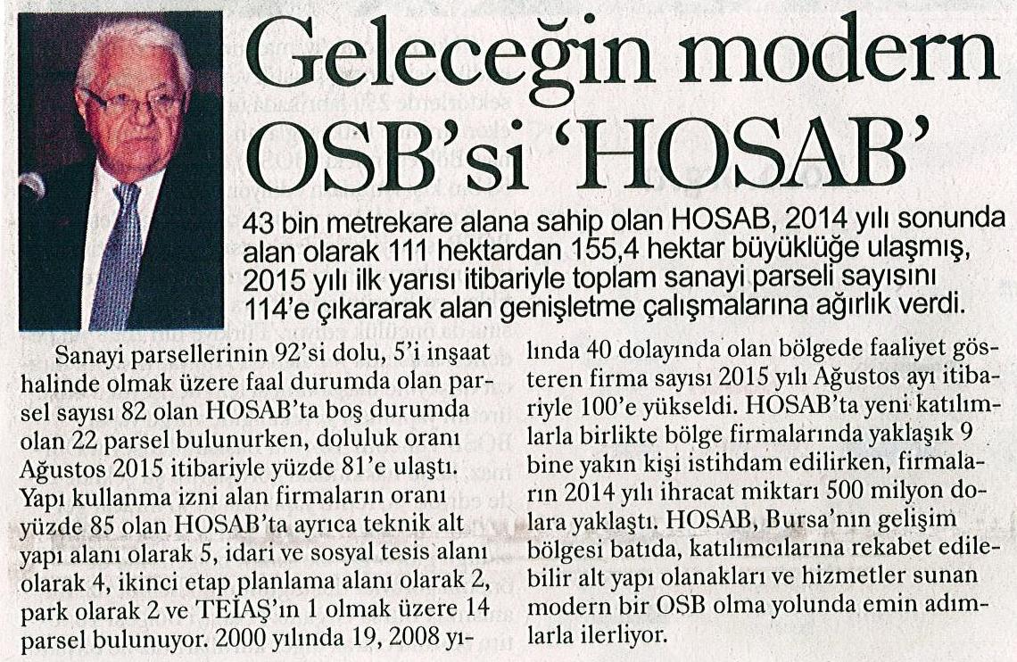 Geleceğin Modern OSB` si HOSAB