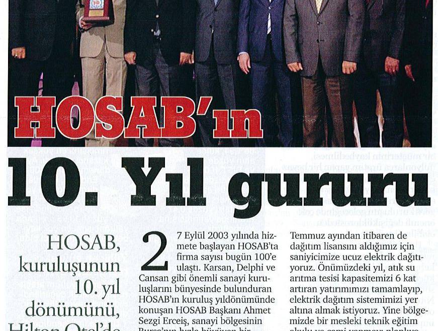 HOSAB` ın 10.Yıl Gururu