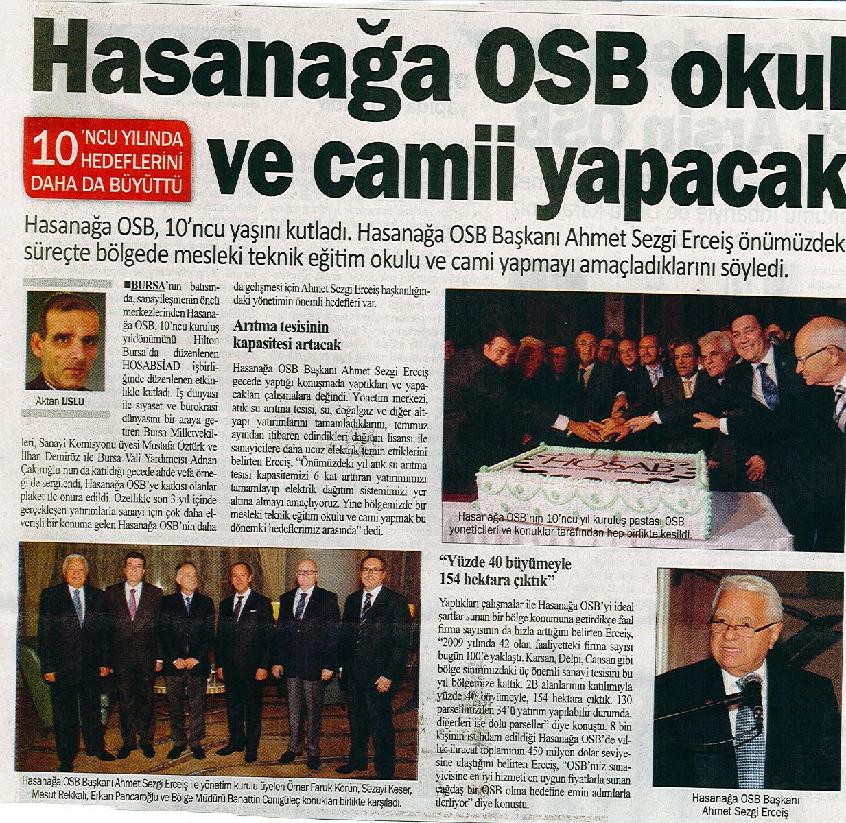 Hasanağa OSB Okul ve Camii Yapacak