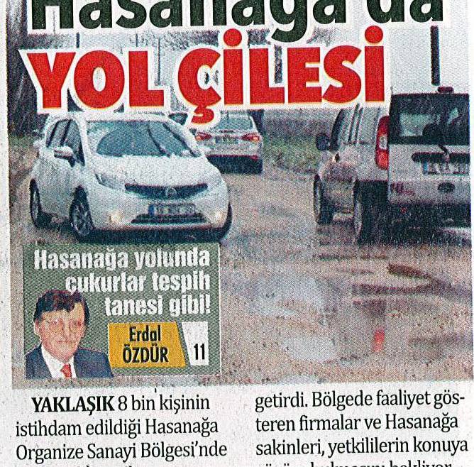 Hasanağa`da yol çilesi