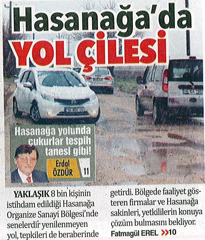 Hasanağa`da yol çilesi