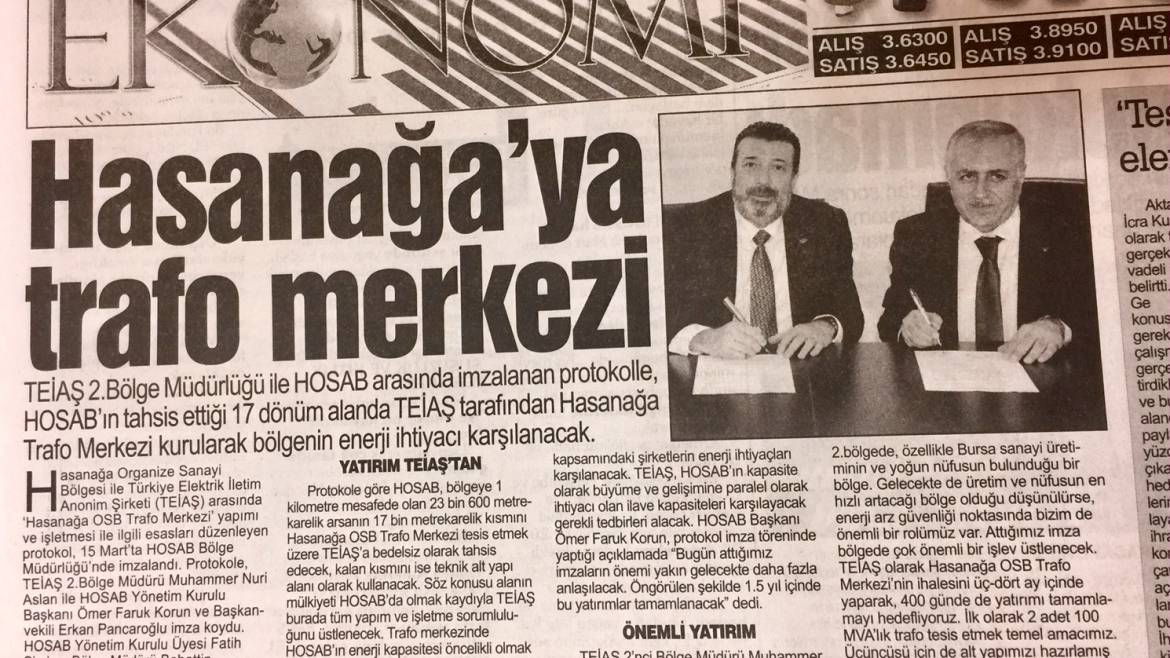 Hasanağa`ya Trafo Merkezi