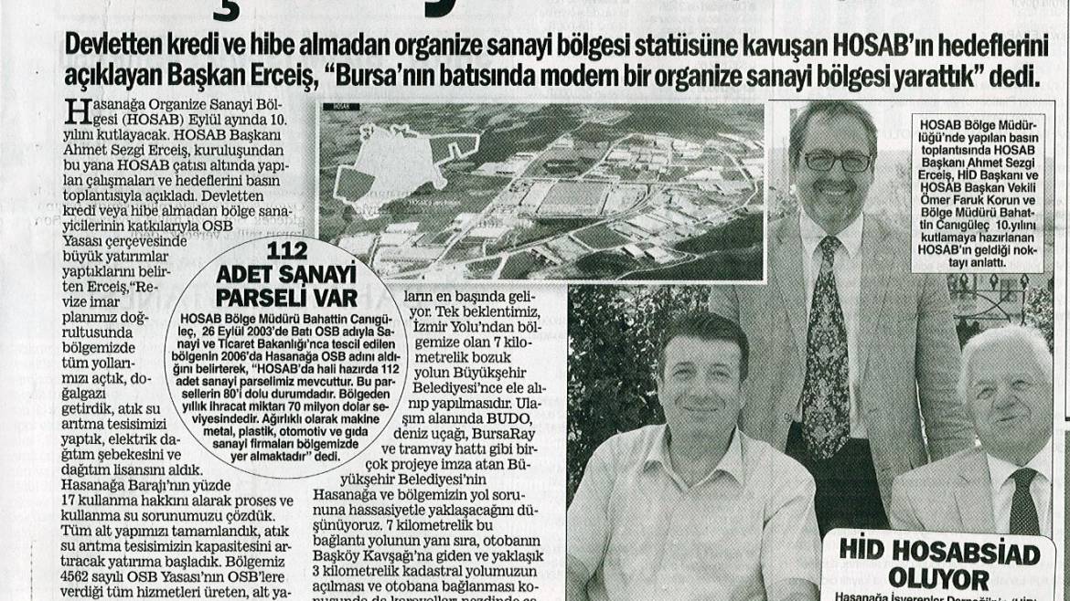 Hosab Sanayinin Batıya Açılan Yüzü Olacak !