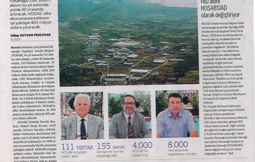 Hosab, Yüzde 40 Büyüyerek İstihdamın 2 Katına Çıkacak