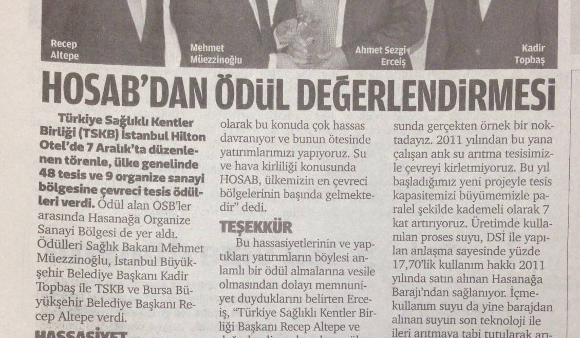 Hosab`dan Ödül Değerlendirmesi