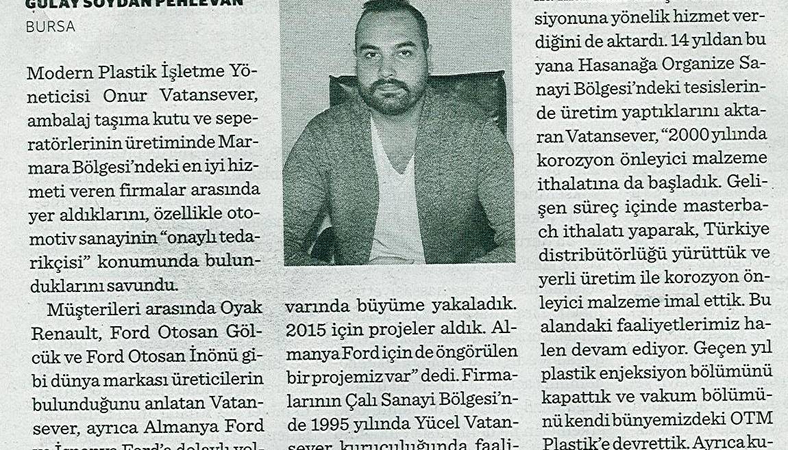 Modern Plastik, dünya markaları için üretiyor