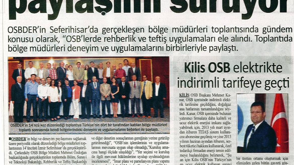 OSBDER` de Bilgi Paylaşımı Sürüyor