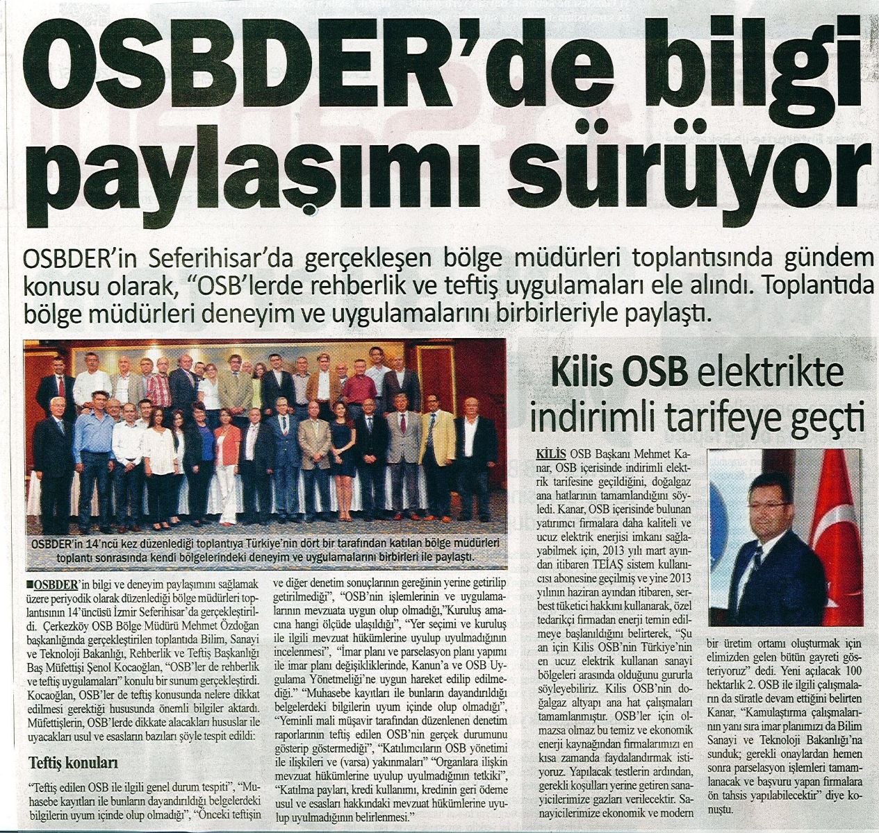 OSBDER` de Bilgi Paylaşımı Sürüyor