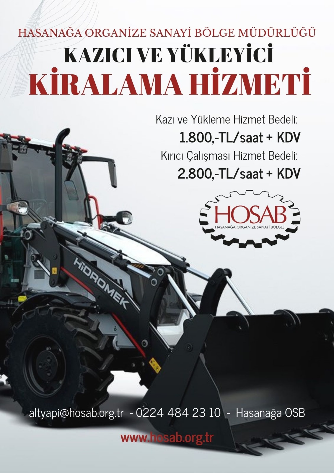 Kazıcı Ve Yükleyici Kiralama Hizmeti