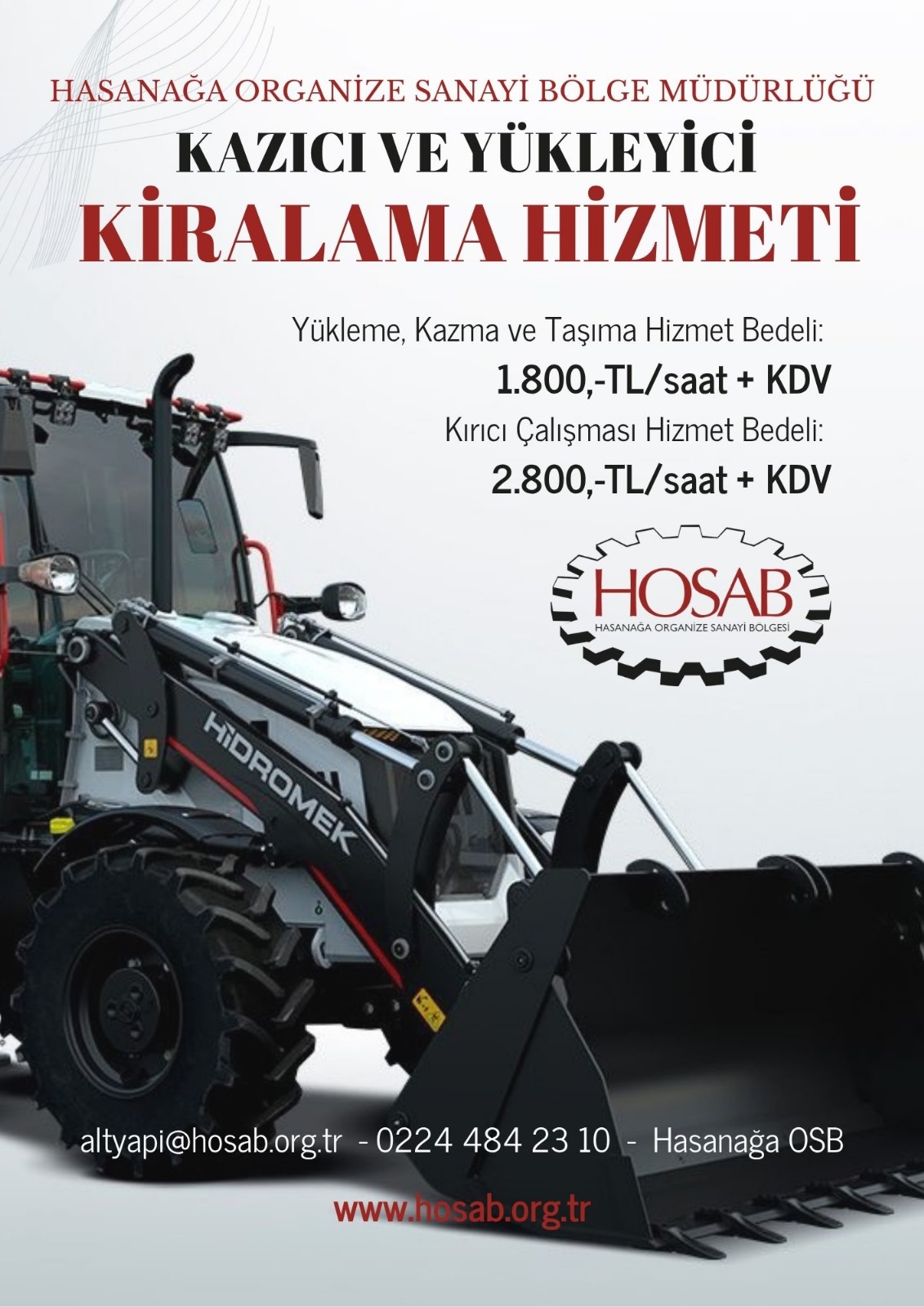 Kazıcı Yükleyici Kiralama